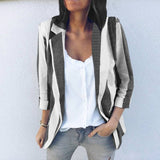 2019 ZANZEA Spring Women Striped Blazer Suits