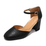 HEE GRAND Women Med Square Heel Pumps Sexy