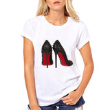 Fashion High Heels Print Funny Summer T shirt